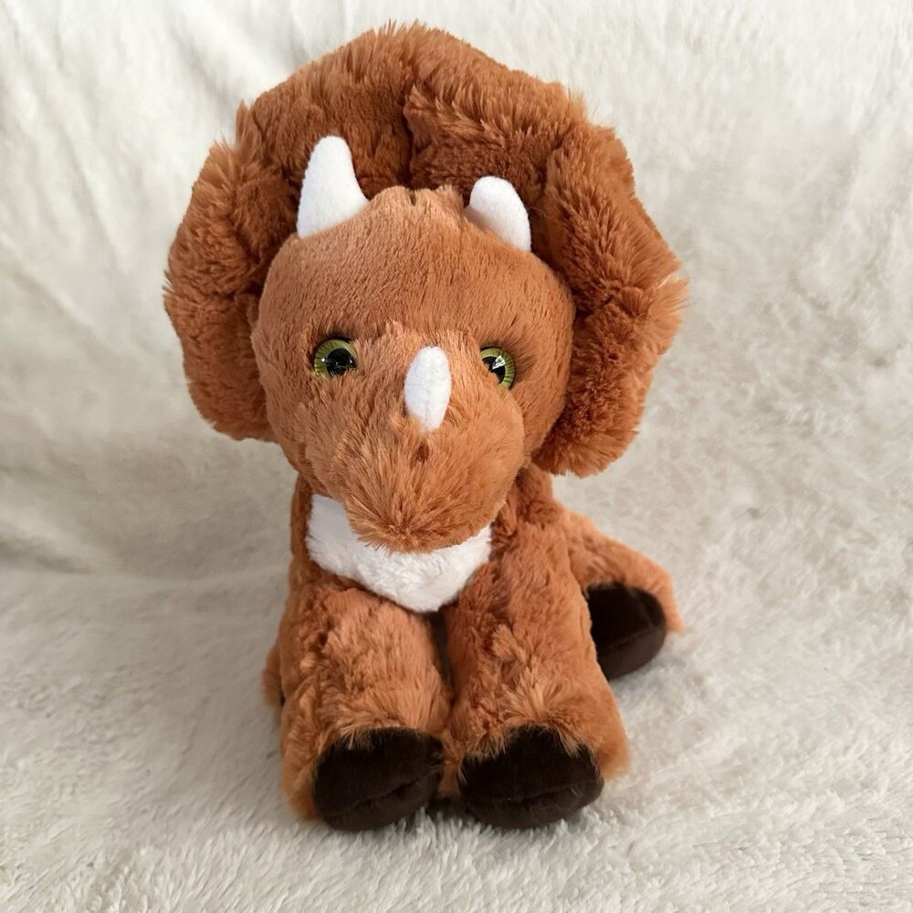 Aurora World Sue Triceratops Orange Dino Dinosaur 10" Plush Toy